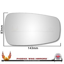 Left Hand Passenger Side For Morgan 4/4 44 Wingard Convex Wing Door Mirror Glass