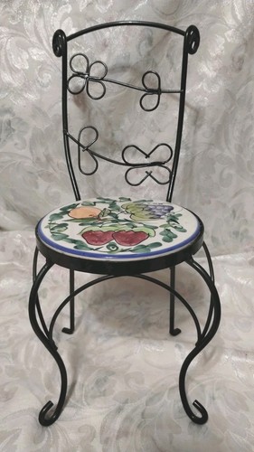 Wrought iron garden mini chair - garden,