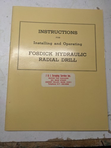 Fosdick machine operator - fosdick,