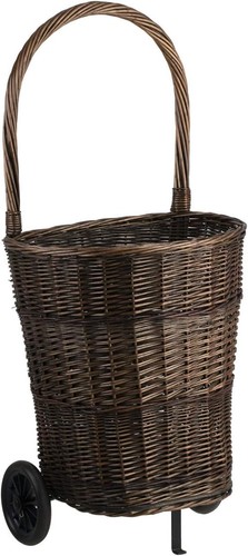 Large wicker log basket - wicker, on