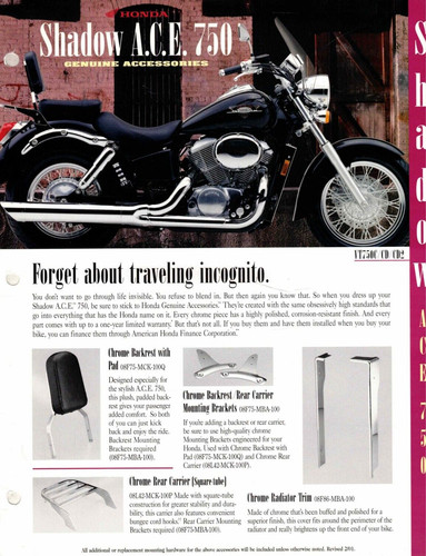 Genuine honda accessories - honda,