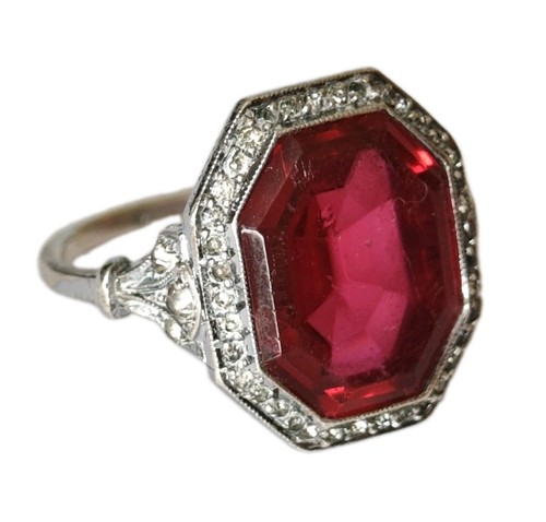 Antique art deco ring silver - antique,