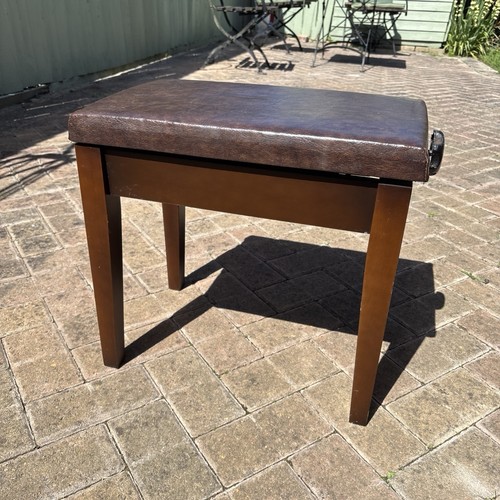 Leather piano stool height - leather,