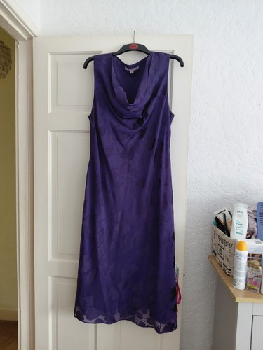 Purple jacques vert dress - purple,