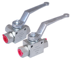 Hydraulic 2 or 3 Way T or L Ported Ball Valve 1/4" BSP - High Pressure 500 Bar