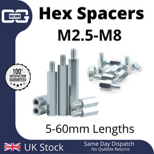 Hex Spacer Standoff Mount Fixing | PCB |  Metric |  Bolts | M2.5 M3 M4 M5 M6 M8