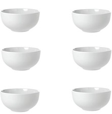 6 LARGE WHITE MELAMINE Bowls , 700ml, breakfast cereal noodle rice