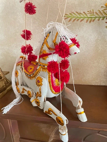 Vintage wooden horse - vintage,