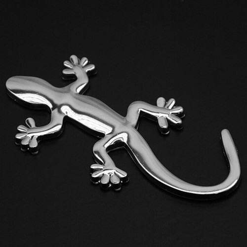 Silver gecko lizard logo - silver,
