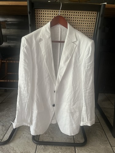 Quince linen blazer white mens - blazer,