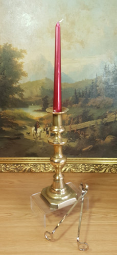 Victorian brass candlestick - victorian,