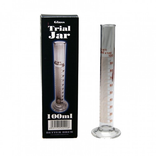 Graduated glass trial jar - glass, for