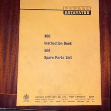 Howard Rotavator 400 Instructions Manual & Parts List 1965 L211A/4/65