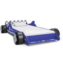 Boys Childrens Kids Racing Car Bed Frame 3ft Single - Blue 90x200cm