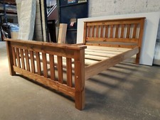 bespoke crown bed in oak finish  comes with extra strong bed slats