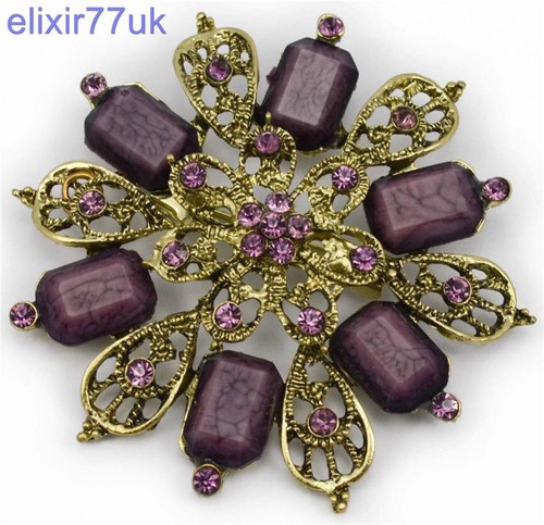 Large gold flower - 2.5", vintage