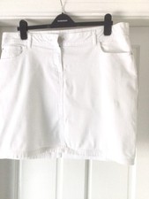 White Denim Short Skirt Size 14