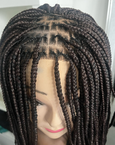 Braided lace front wig long - wig,