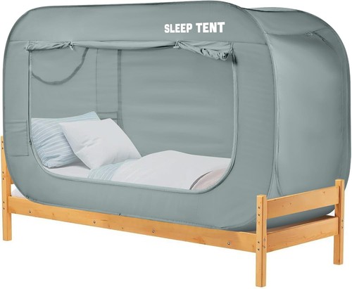 Light gray bed - canopy, for