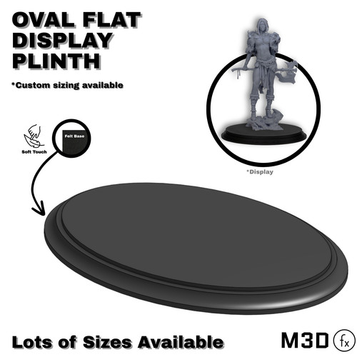 Oval top display - top,