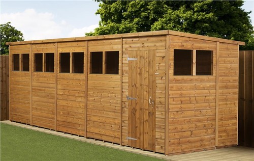 Empire pent garden - garden, shed