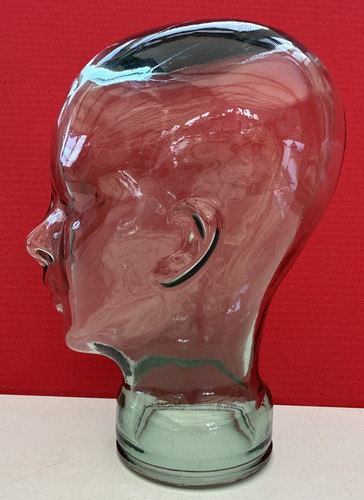 Vintage green tinge glass - green, head