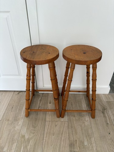 Pair vintage solid - pair, pine