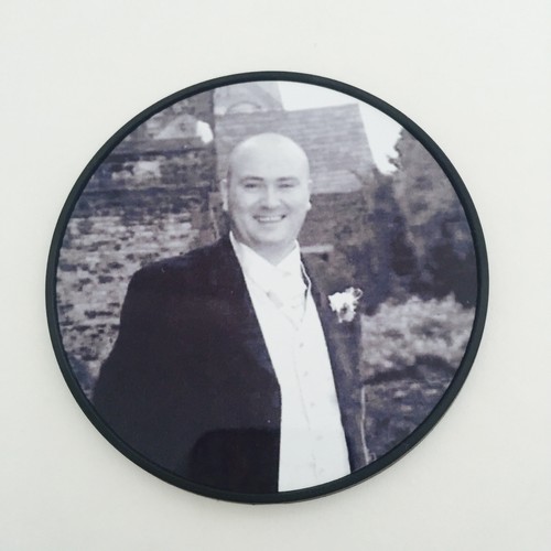 Memorial photo plaque 9cm - memorial,