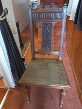 Vintage Oak Wooden Carved Chair for Any Room ,  Dinning Room, Hall Chair