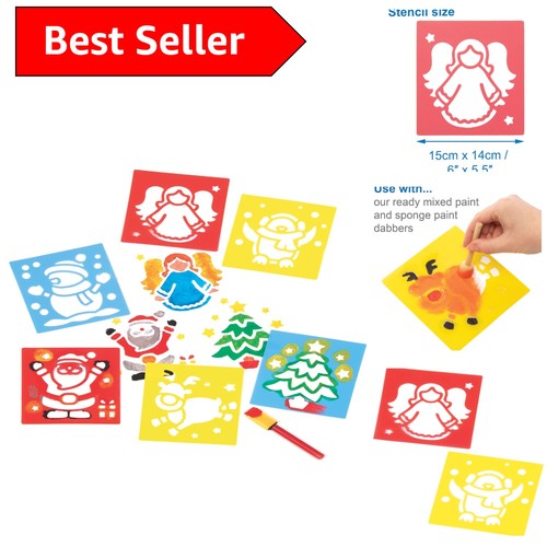 Festive christmas stencils set - stencils,