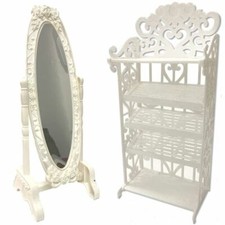 Doll Mirror Shoe Rack Set Play