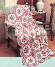 VINTAGE Victoria Rose afghan