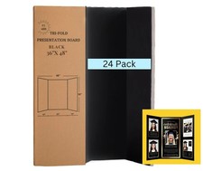 PJ Goods 24-Pack Black Trifold