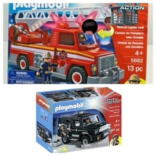 Playmobil Police Tactical car 5674 or Fire Engine 5682 Vehicles DAMAGED BOXES