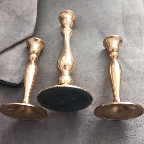 Set brass candlesticks - set,