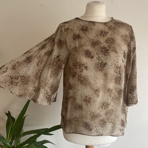 Zara floaty sheer brown floral - zara,