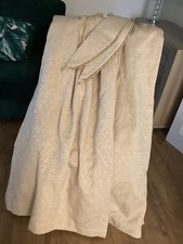 Curtains + Swags & Tails & Tie Backs Pale Gold Jacquard 260cm W x 142cm Drop