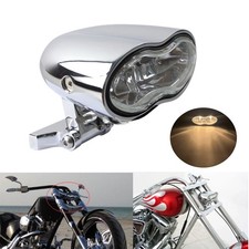 Motorcycle Wave Style Hi/Lo Dual Headlight Universal Fit Harley Chopper Bobbers