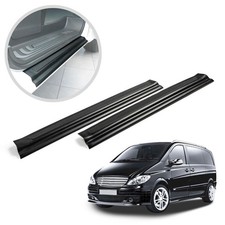per Mercedes Vito (W639) 2003-2014 Modanature delle soglie Nero Opaco