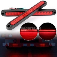 2X Red 15 LED Tail Light Brake Rear Lamp Hi-Lo Beam Truck Trailer UTE Slim Strip