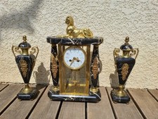 Marble Clock Sphinx Decor N30