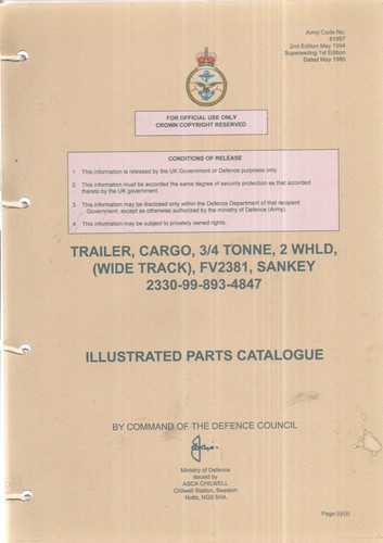 Army manual trailer cargo - army, 3/4