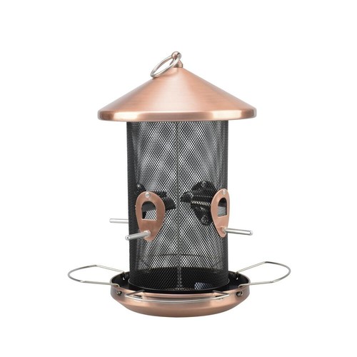 Copper finish tube bird - 12",