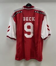 Denmark Beck 9 Match Issue Home Football Shirt 1996/98 Adults XXL Hummel H183
