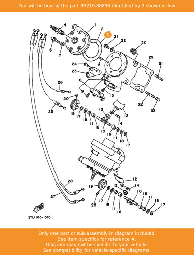 Yamaha ring 93210 88696 oem - o-ring,, 93210-88696