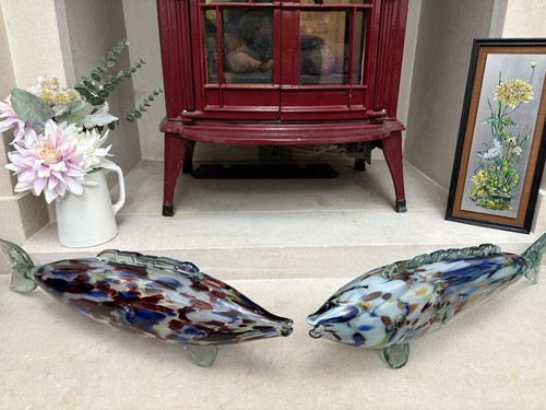 Pair large murano glass - pair, of