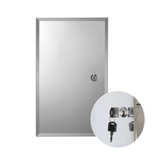 Croydex Lockable Medicine Cabinet Stainless Steel, 40 x 25cm - Trent 