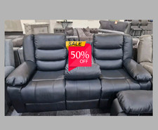 Roma 3 Seater Black Manual