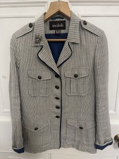 Elegent MOLOH Single Breasted Safari Style Jacket Woman 12 Excellent Condition.