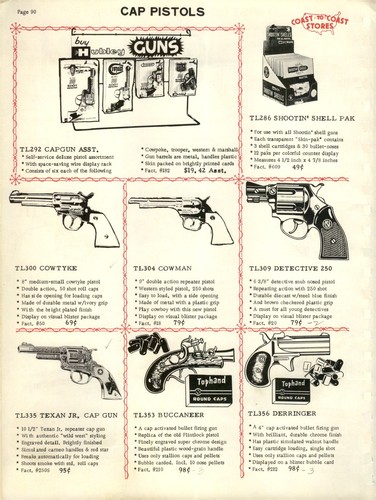 1962 paper toy cap - paper, gun
